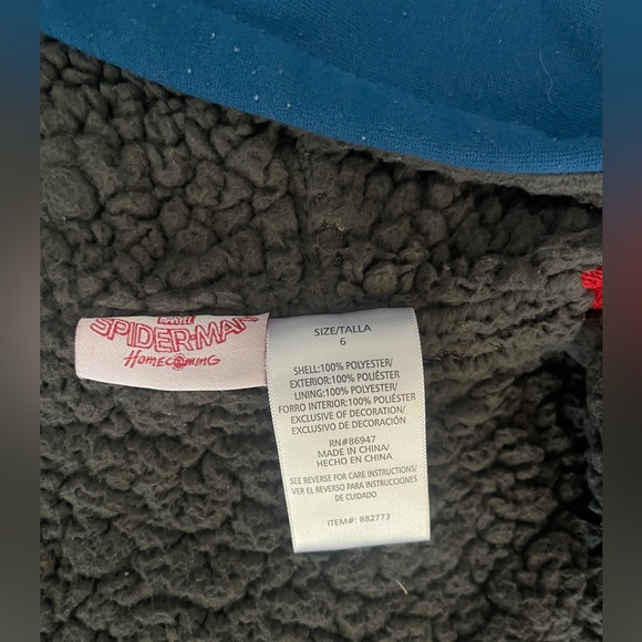 Marvel Spider-Man Homecoming Kids Zip Up Hoodie - Picture 3 of 3